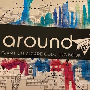 Around the World Giant Cityscape Coloring Book Brand New Never Used